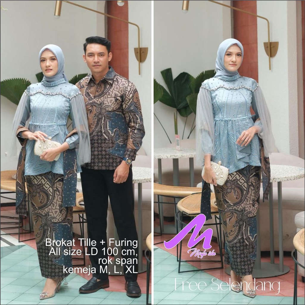 Jual Batik Couple Kebaya Modern Kebaya Wisuda Lamaran Baju Tunangan Batik Brukat Terbaru Baju