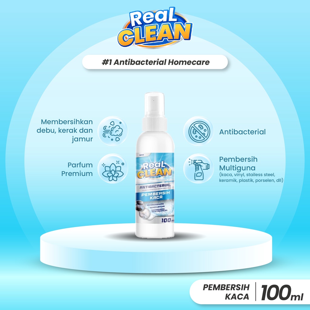 Jual Real Clean Cairan Pembersih Kaca Serbaguna Ml Spray Stainless