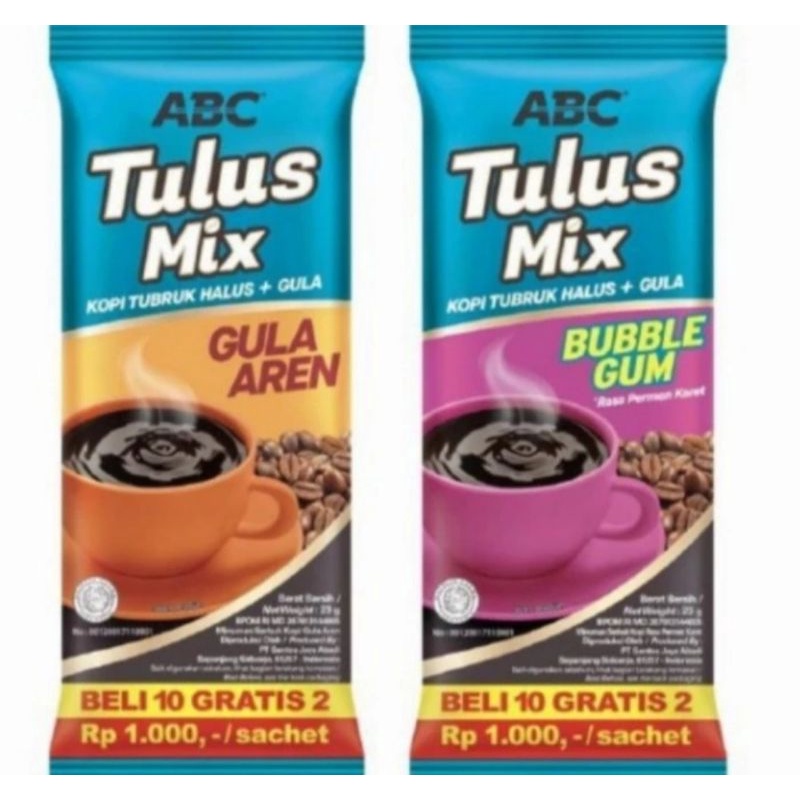 Jual Kopi ABC Tulus Mix Tubruk Renceng Isi 10 Pcs Rasa Bubble Gum