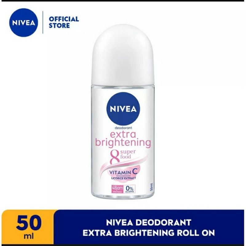 Jual NIVEA Deodorant Extra Brightening Roll On 50ml Shopee Indonesia