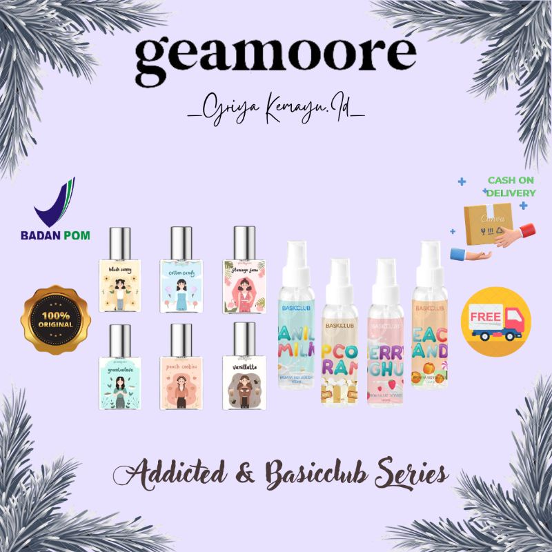 Jual PARFUM GEAMOORE ADDICTED SERIES 15ml BODY MIST BASICCLUB