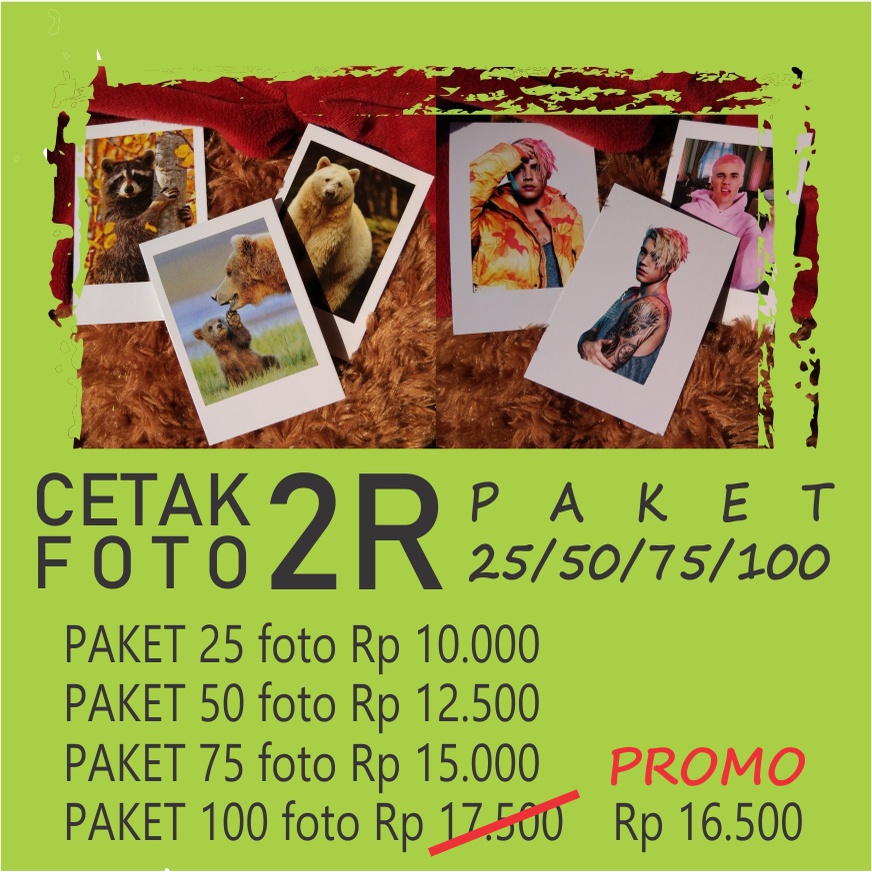 Jual Cetak Foto 2R Paket 25 50 75 100 Ala Polaroid Frame PUTIH Shopee