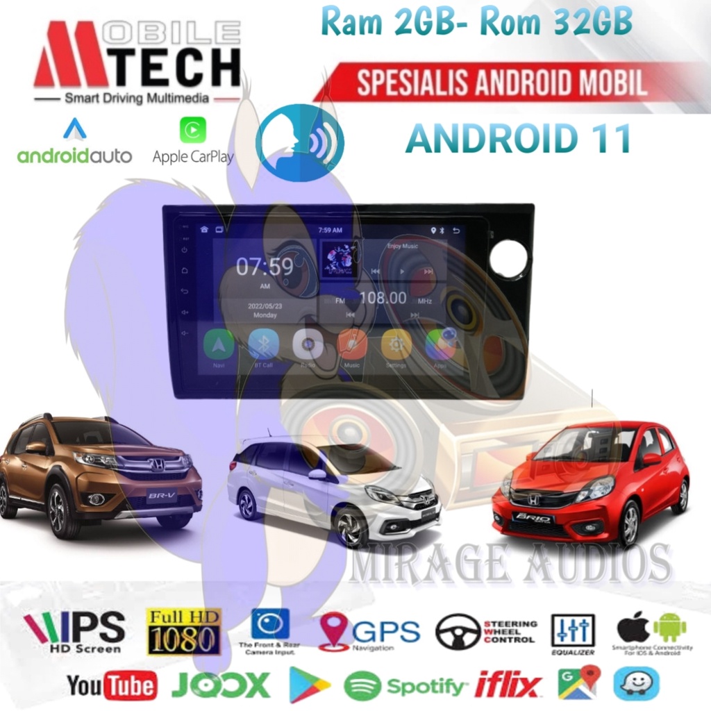 Jual Head Unit Android Mtech Carplay Brio Brv Mobilio Up Inch