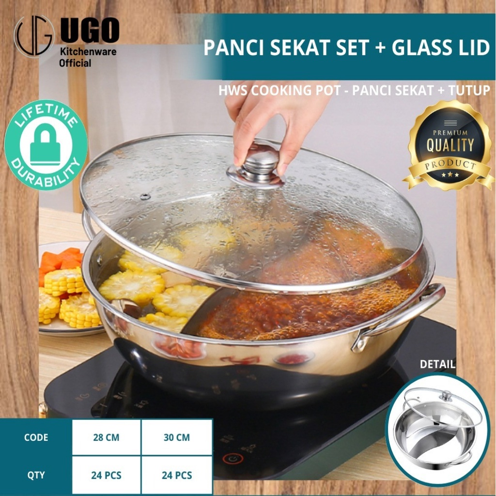 Jual Panci Shabu Steam Boat Cm Suki Stainless Steel Sukiyaki Sekat