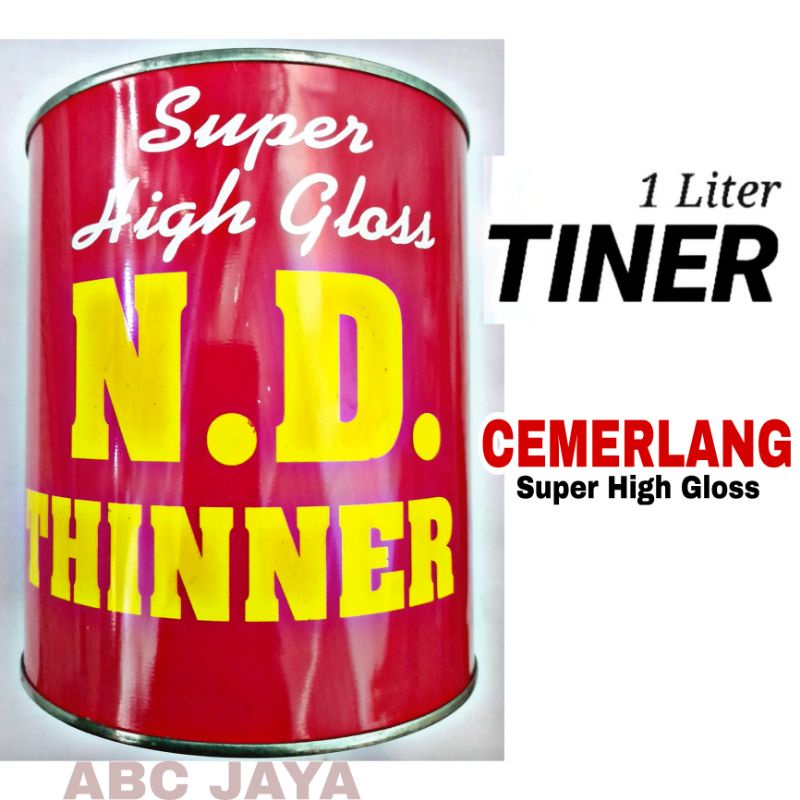 Jual Tiner ND Cemerlang Super High Gloss 1Liter Thinner Tinner Merah