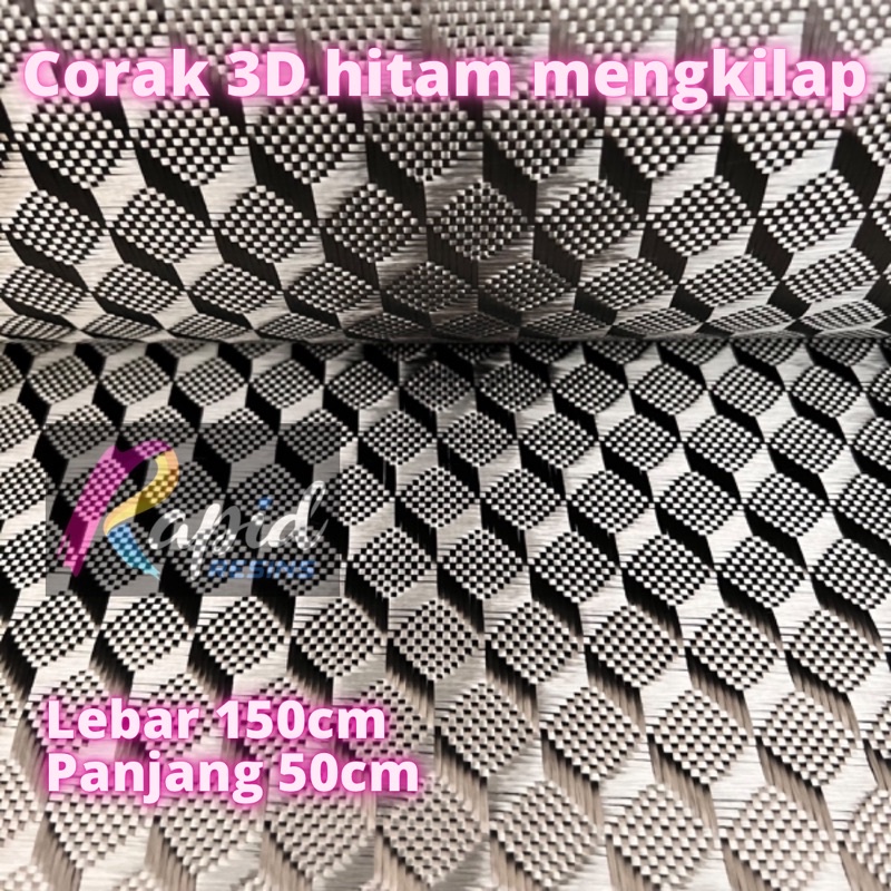 Jual Serat Karbon Asli Carbon Fiber Fabric Jacquard G Rubik Quattro