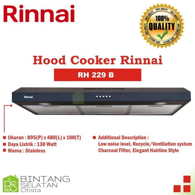 Jual Penyedot Asap Cooker Hood Tudung Hisap Exhaust Rinnai Rh B