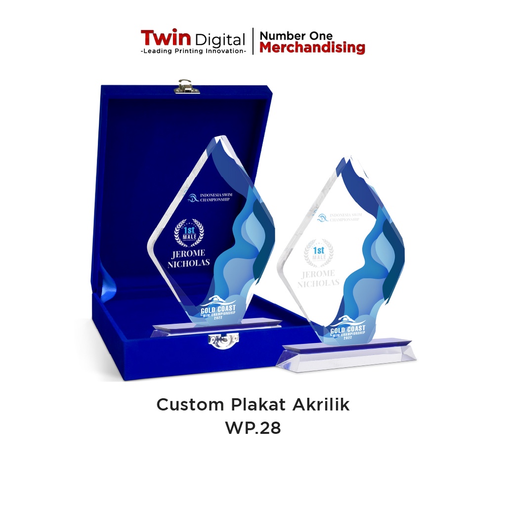 Jual Twindigital Plakat Akrilik Premium Piagam Penghargaan Piala Thropy