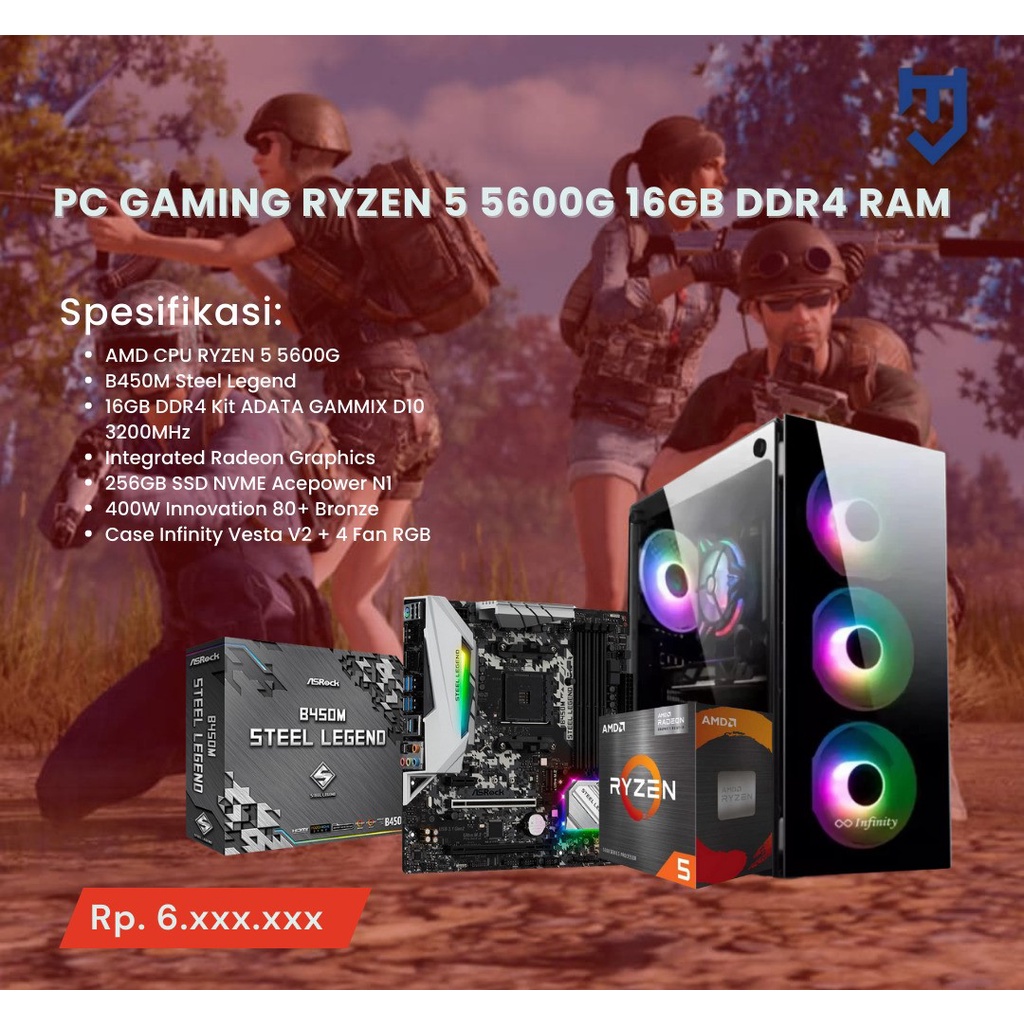 Jual Pc Gaming Ryzen G Gb Mhz Ddr Ram Shopee Indonesia