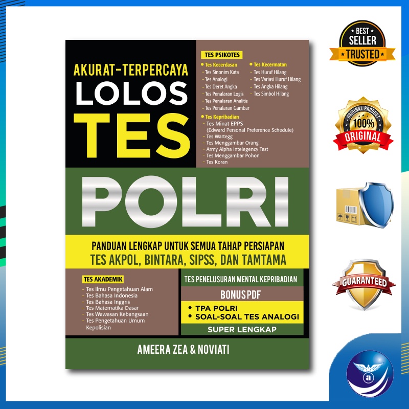 Jual PRE ORDER Penerbit Andi Lolos Tes POLRI Akurat Terpercaya