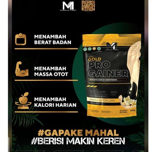 Jual Pro Gainer Coklat 2lbs 900 Gr By Muscle First M1 Gold Paket