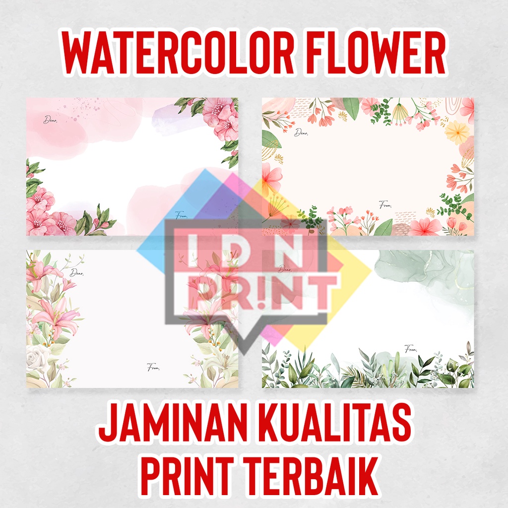 Jual IDNPRINT Kartu Ucapan Motif Bunga Ulang Tahun Lucu Estetik