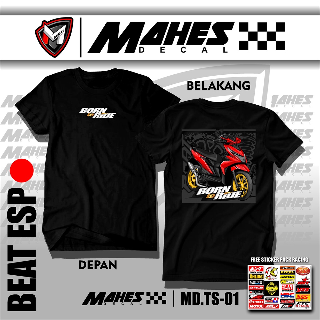 Jual Mahes Decal Kaos Distro Baju Pria Wanita Motor Honda Beat Fi Esp