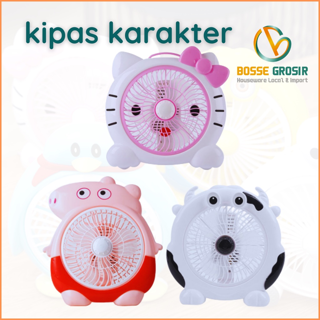 Jual BOSSE Kipas Angin Portable Lucu Unik 8 10 Inch Kipas Karakter