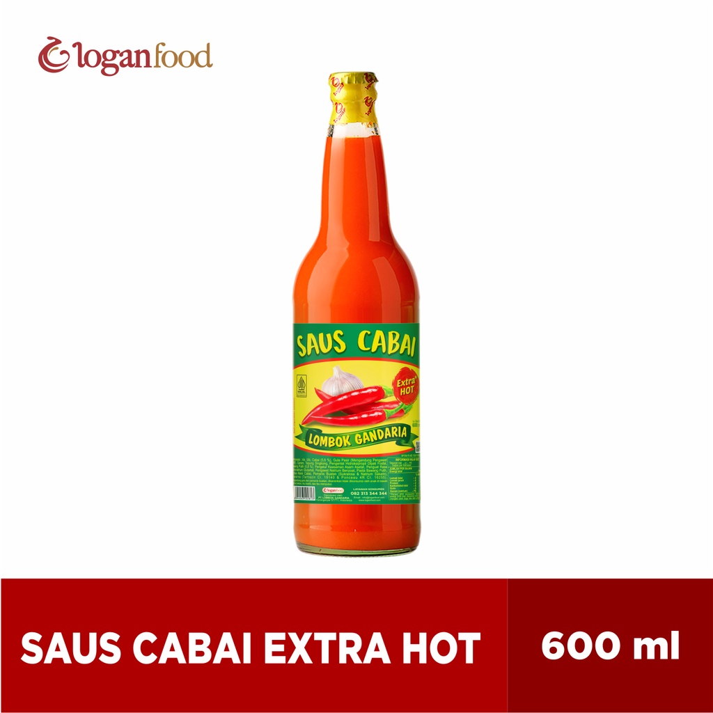 Jual SCLGS 600 Lombok Gandaria Saus Cabai Extra Hot Botol Kaca