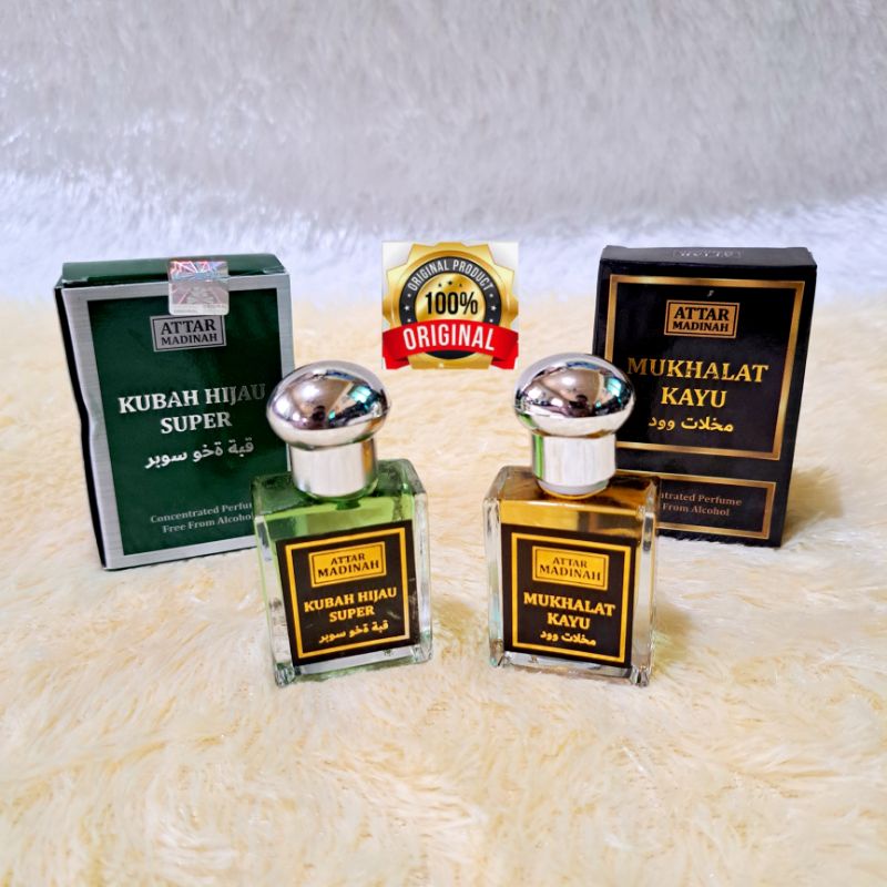 Jual PARFUM MINYAK WANGI ATTAR MADINAH MUKHALAT KAYU KUBAH HIJAU SUPER