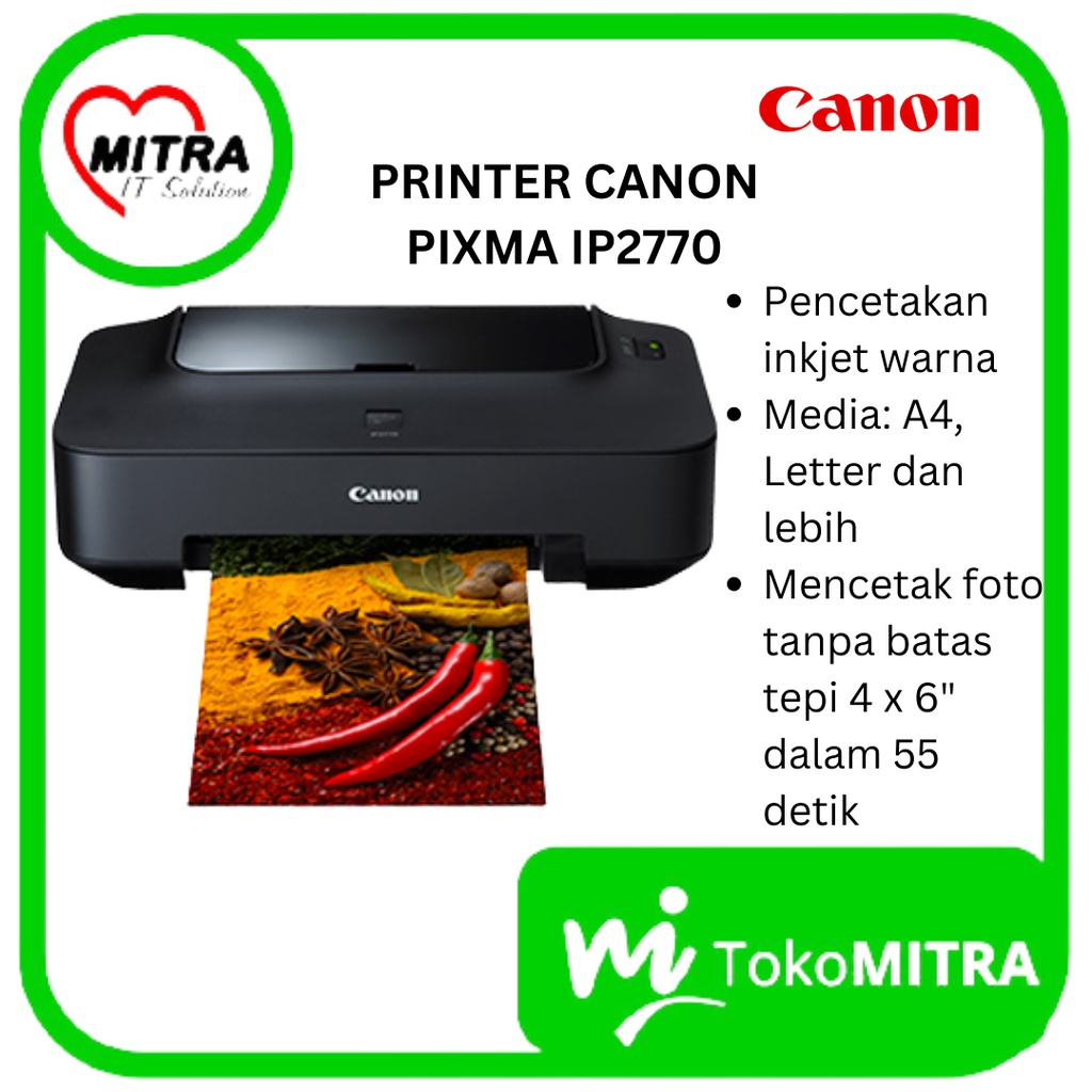 Jual PRINTER CANON PIXMA IP2770 PRINT Shopee Indonesia