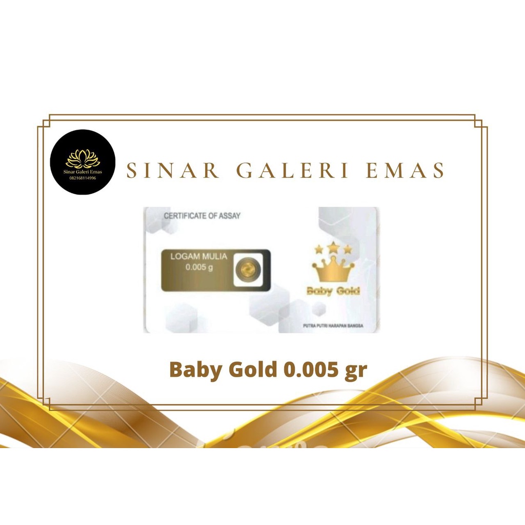 Jual BABY GOLD Reguler Series 0 005 Gram Kemasan Laminating TERMURAH