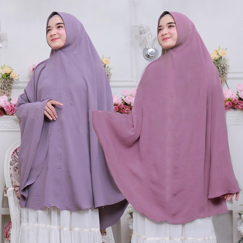 Jual KHIMAR JILBAB JUMBO CRINKLE HIJAB JUMBO BERGO CRINKLE AIRFLOW