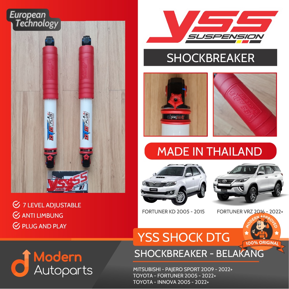 Jual BELAKANG YSS DTG Shockbreaker FORTUNER KD VRZ 2005 2022 PnP