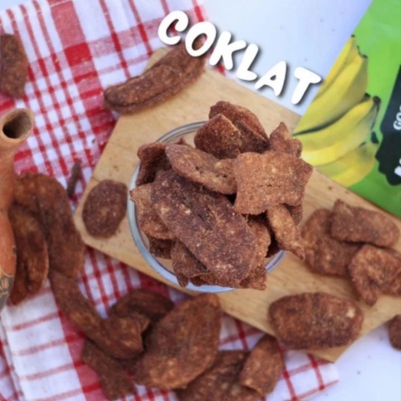 Jual Keripik Pisang Kepok Aneka Rasa Cokelat Susu Mocca Keju