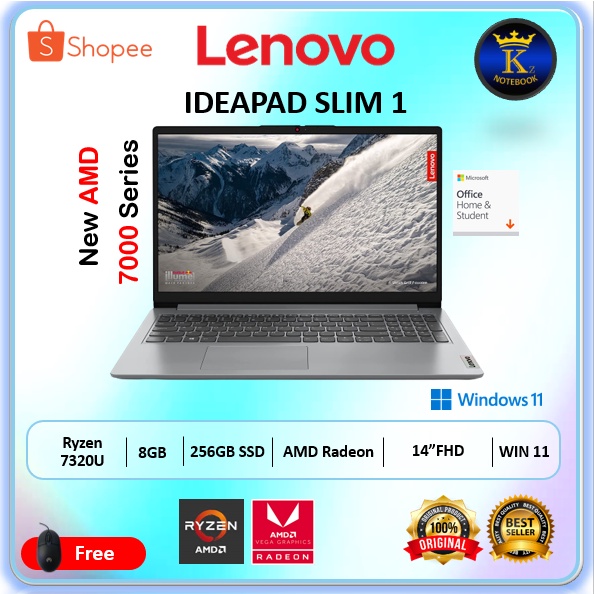 Jual Lenovo Ideapad Slim Amn Ryzen U Gb Gb Ssd Win