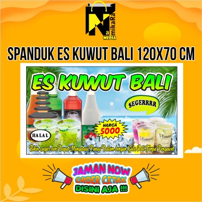 Jual Spanduk Banner Backdrop Es Kuwut Bali Murah Bisa Custom Banner