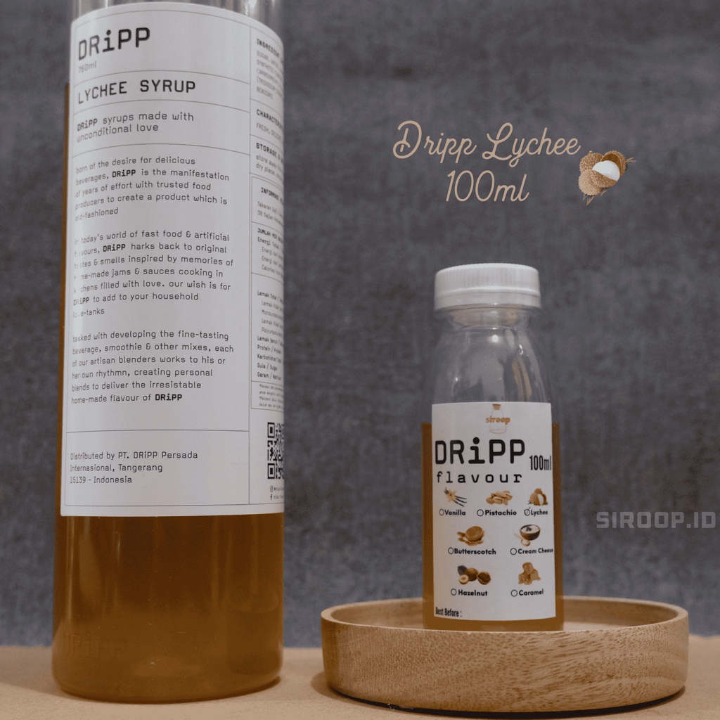 Jual Dripp Flavour Syrup Repack Lychee Ml Ml Ml Shopee