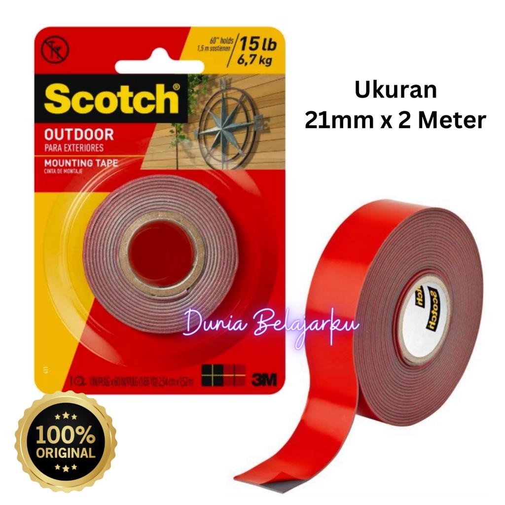 Jual Double Tape Foam M Original Outdoor Mounting Tape Ukuran Mm X