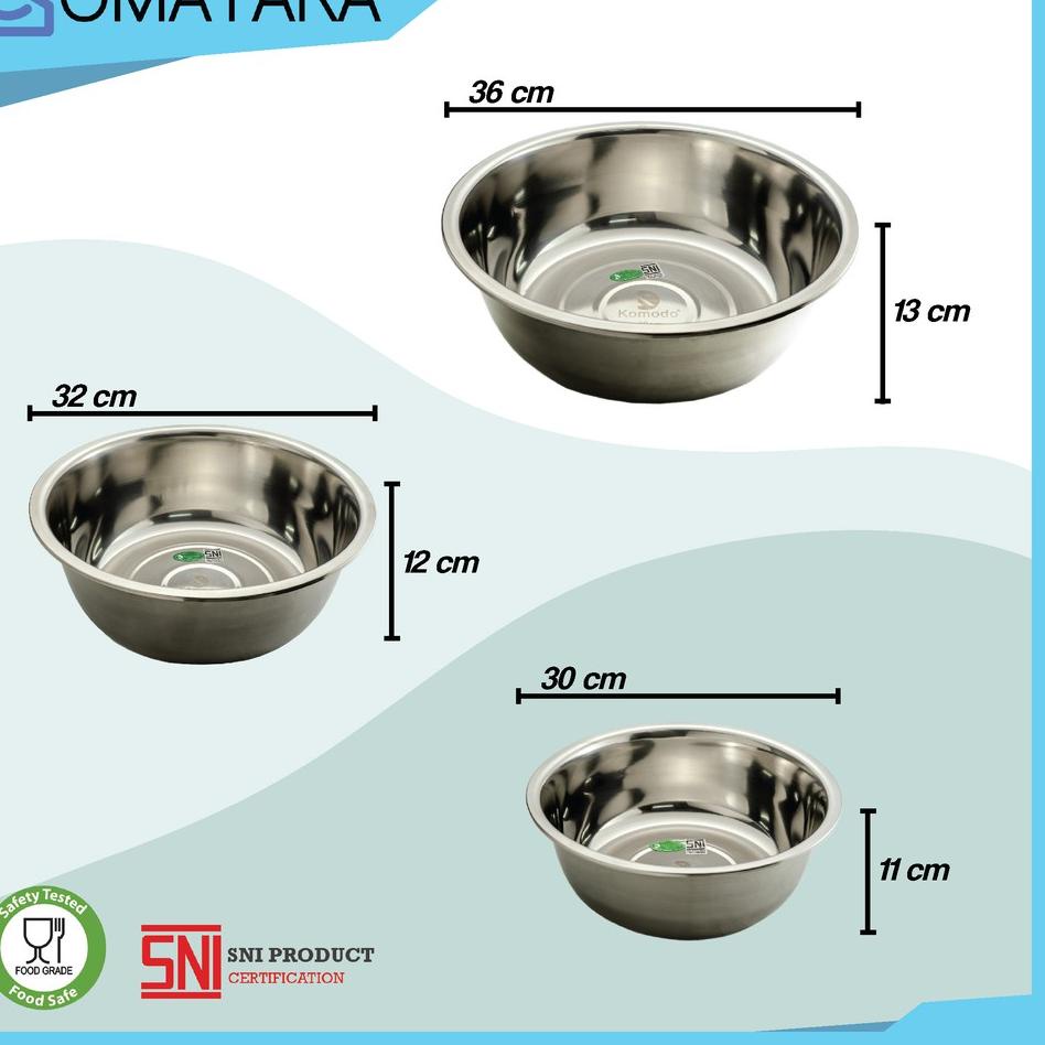 Jual New Komodo Baskom Tinggi Cm Stainless Steel Mixing