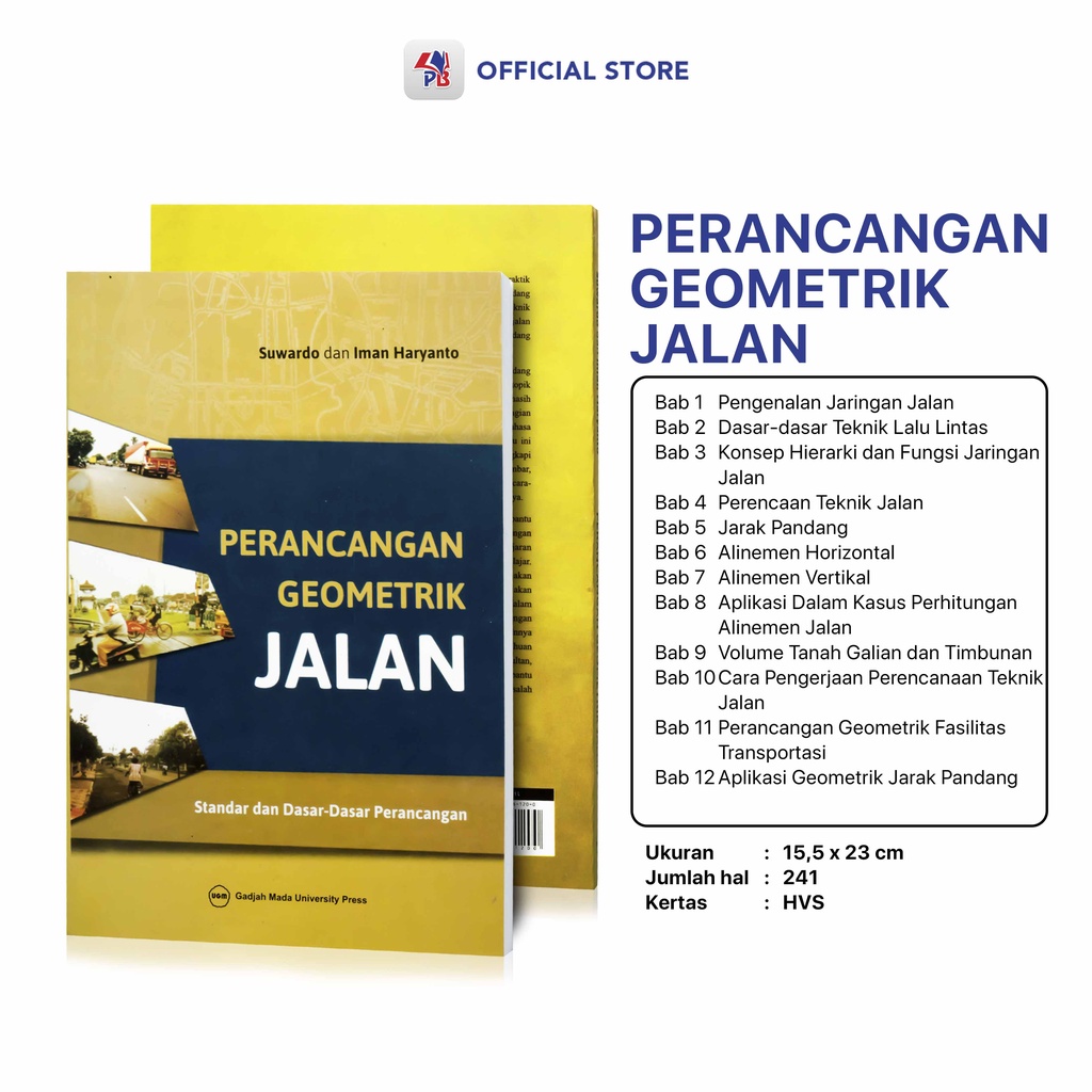 Jual Buku Teknik Sipil Perancangan Geometrik Jalan Standar Dasar