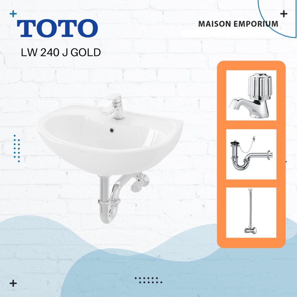 Jual PAKET WASTAFEL TOTO GANTUNG LW240J GOLD PAKET WASHTAFEL KOMPLIT