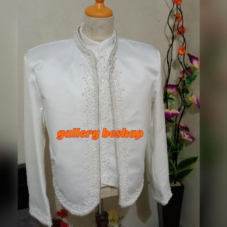 Jual Ready Beskap Jawa Putih Beskap Solo Hewes Beskap Akad Jas