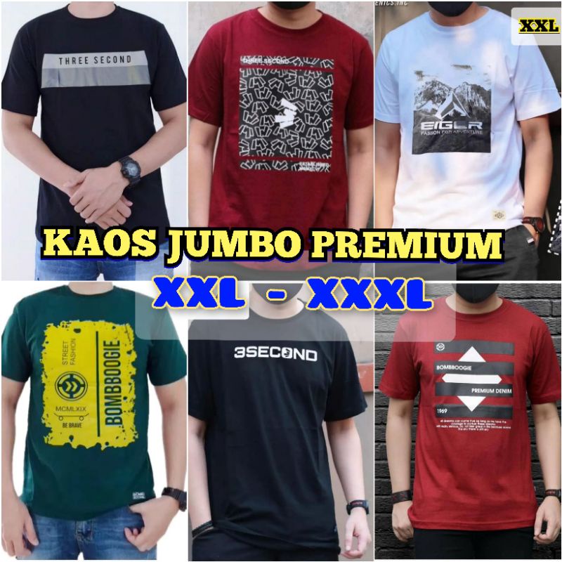 Jual Kaos Pria Jumbo Baju Distro Ukuran Xxl Xxxl Atasan Cowo Big Size