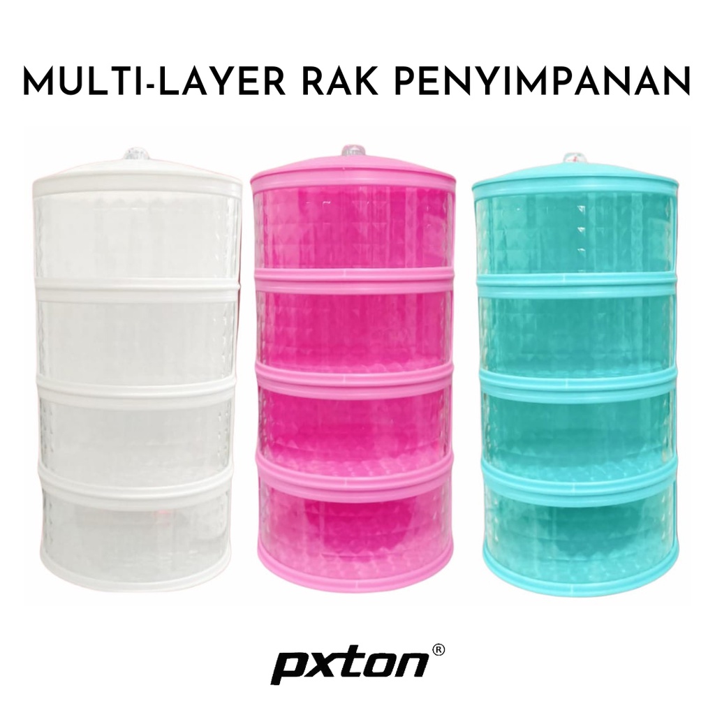 Jual Pxton Multilayer Rak Plastik Penyimpanan Tempat Makanan Food