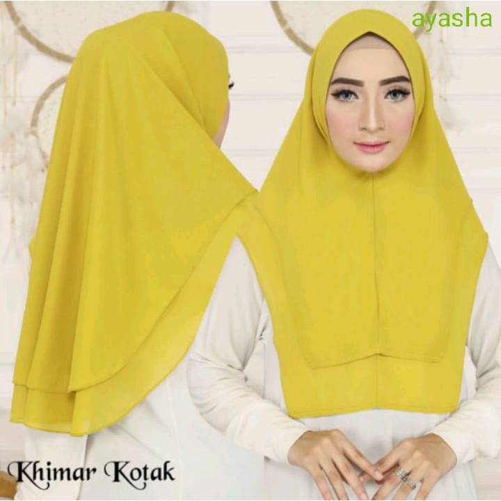 Jual KHIMAR INSTAN KOTAK SAFFA KERUDUNG MINI CERUTY BABY DOLL PREMIUM