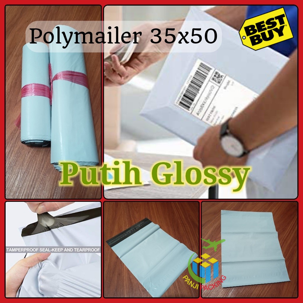 Jual Polymailer Putih X Kantong Plastik Polimer Glossy Olshop Besar