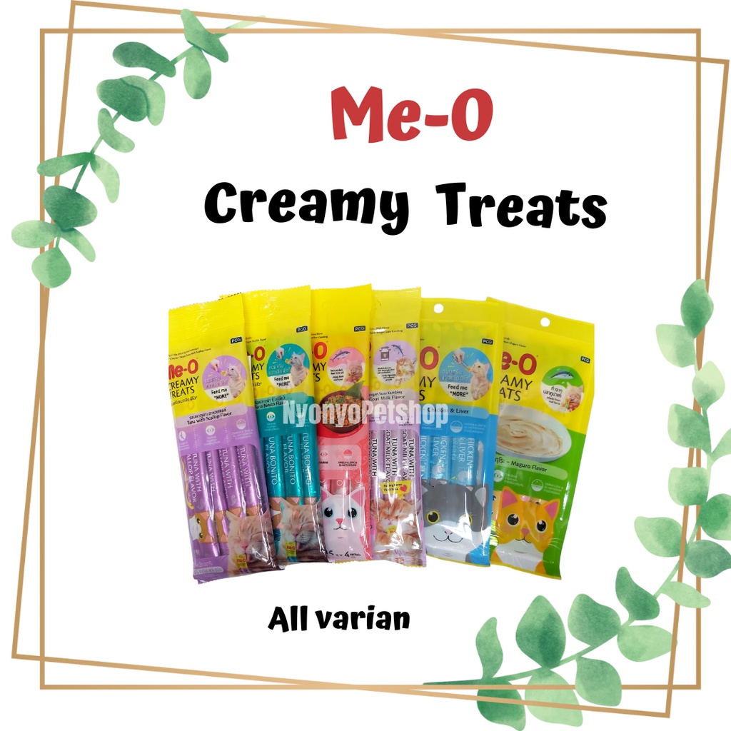 Jual Me O Meo Creamy Treats Snack Camilan Kucing Tuna Salmon Crab