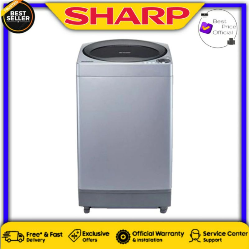 Jual SHARP ES M1008T Mesin Cuci Top Loading Megamouth Series 10 Kg