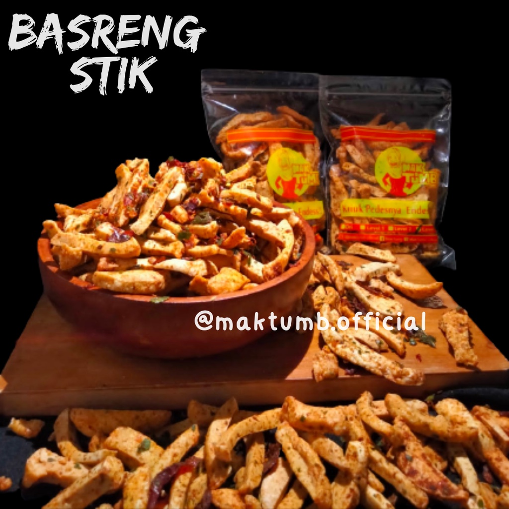 Jual Basreng Pedas Daun Jeruk Cikruh Baso Goreng Stik Pedas Asin