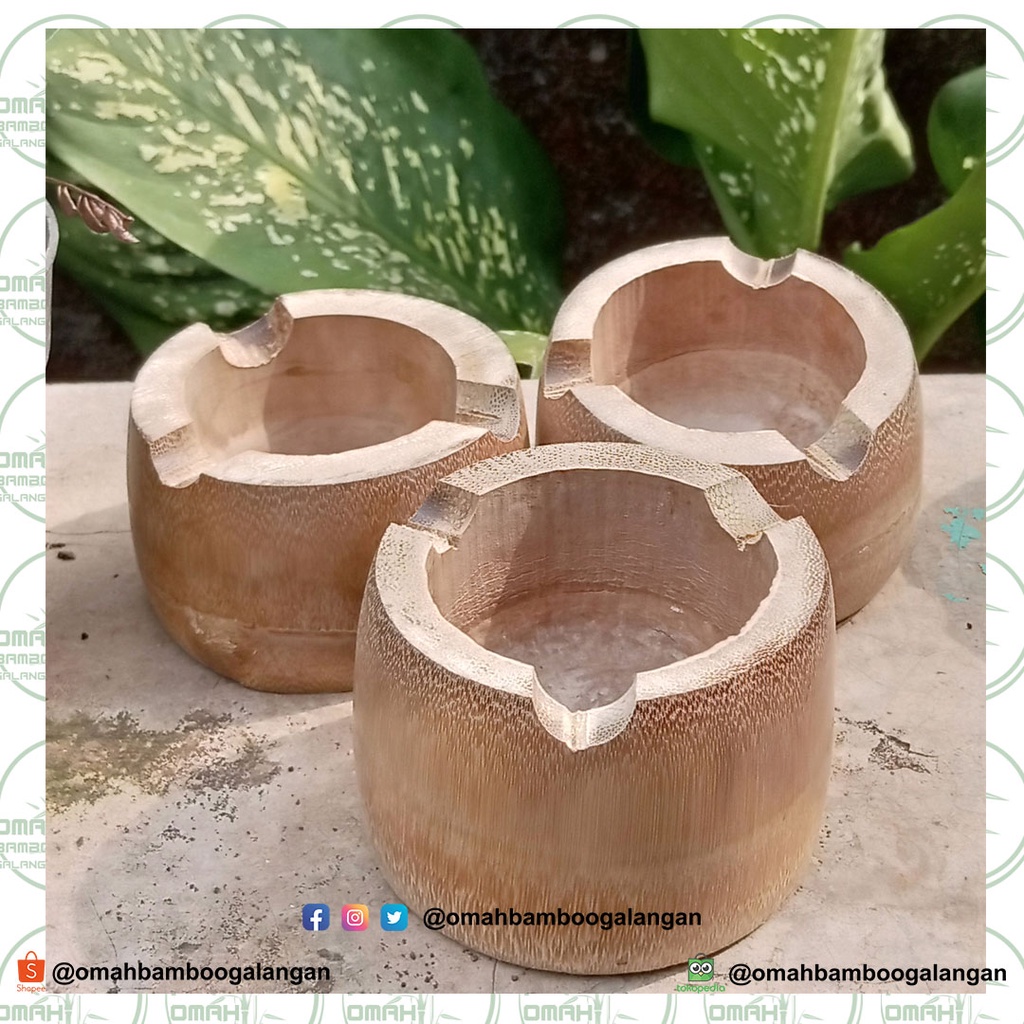 Jual Kerajinan Asbak Bambu Tinggi Cm Asbak Dari Bambu Ukuran Kecil Asbak Bambu Kecil Asbak