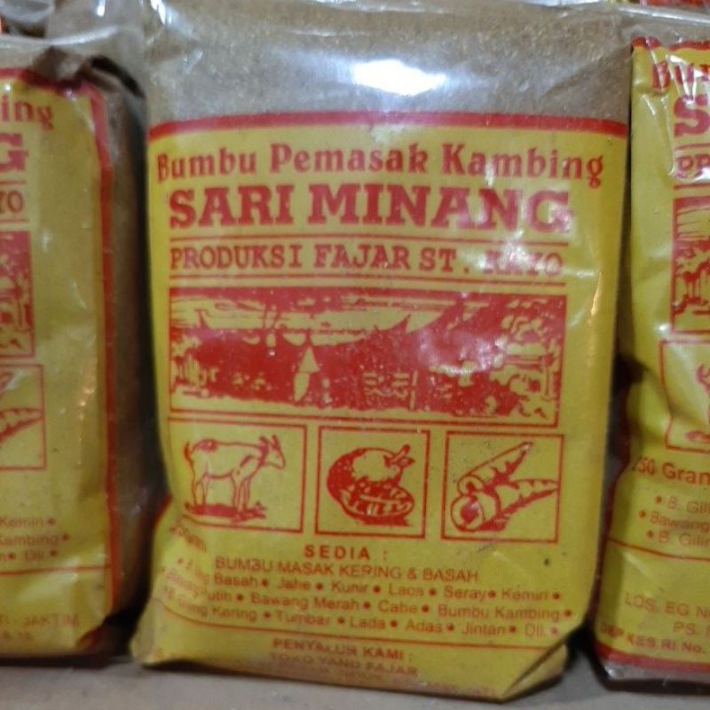 Jual Bumbu Kambing Sari Minang Gram Isi Bungkus Kg Bumbu Bubuk