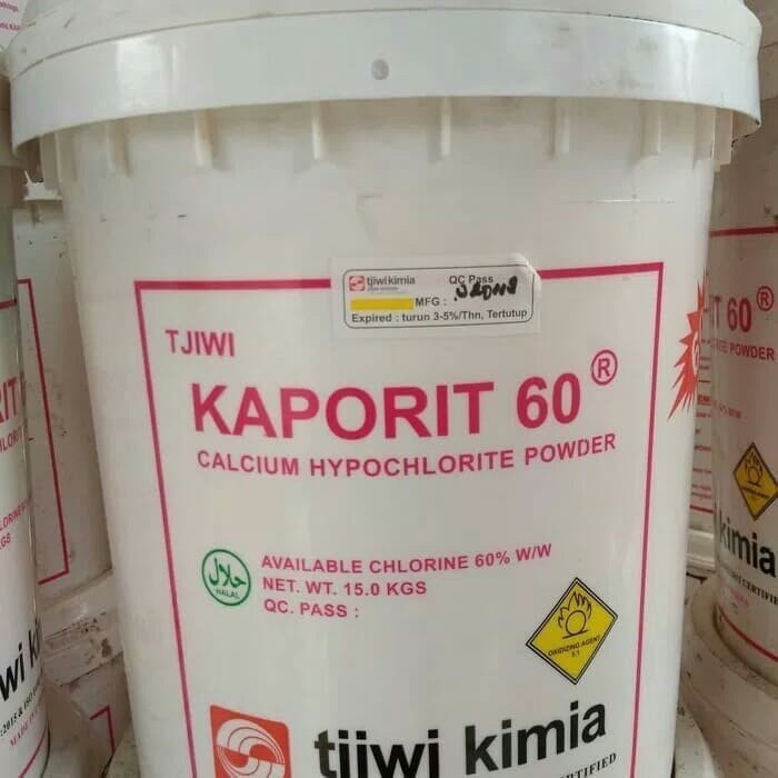 Jual Kaporit Powder 60 Chlorin Bubuk 60 Ex Tjiwi Kimia 15 Kg