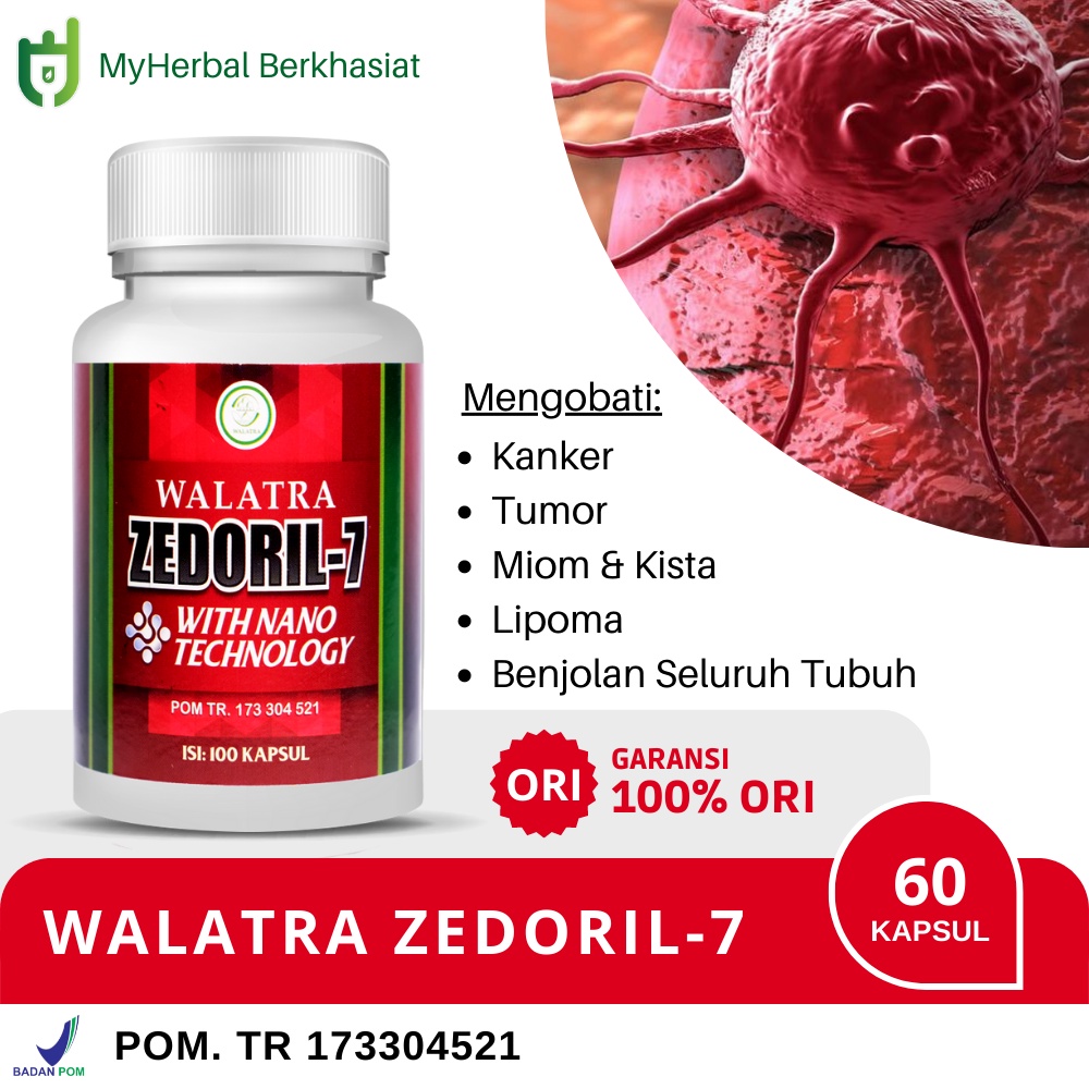 Jual Walatra Zedoril 7 Obat Kanker Tumor Miom Kista Lipoma Benjolan