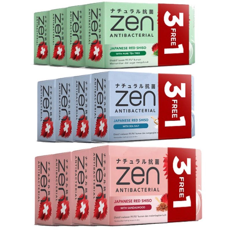 Jual LS SABUN ZEN BATANG BANDED ISI 4 ORIGINAL ZEN BATANG 80g 1 Banded