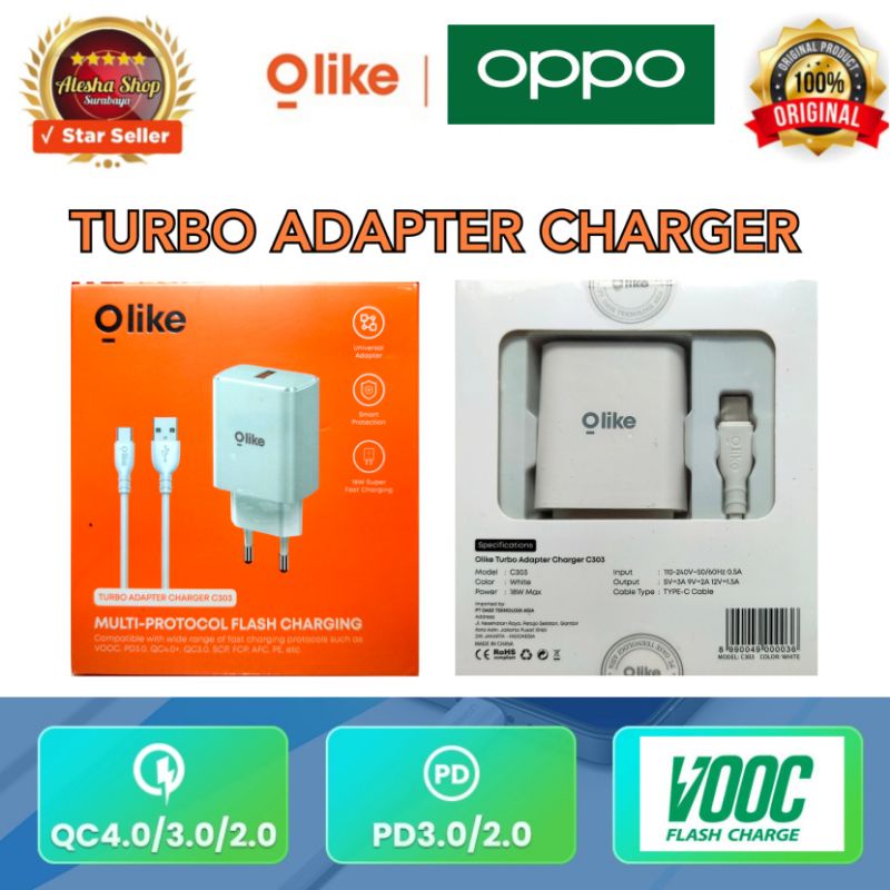 Jual ORIGINAL Charger OLIKE TURBO Fast Charging Type C USB Cable Multi