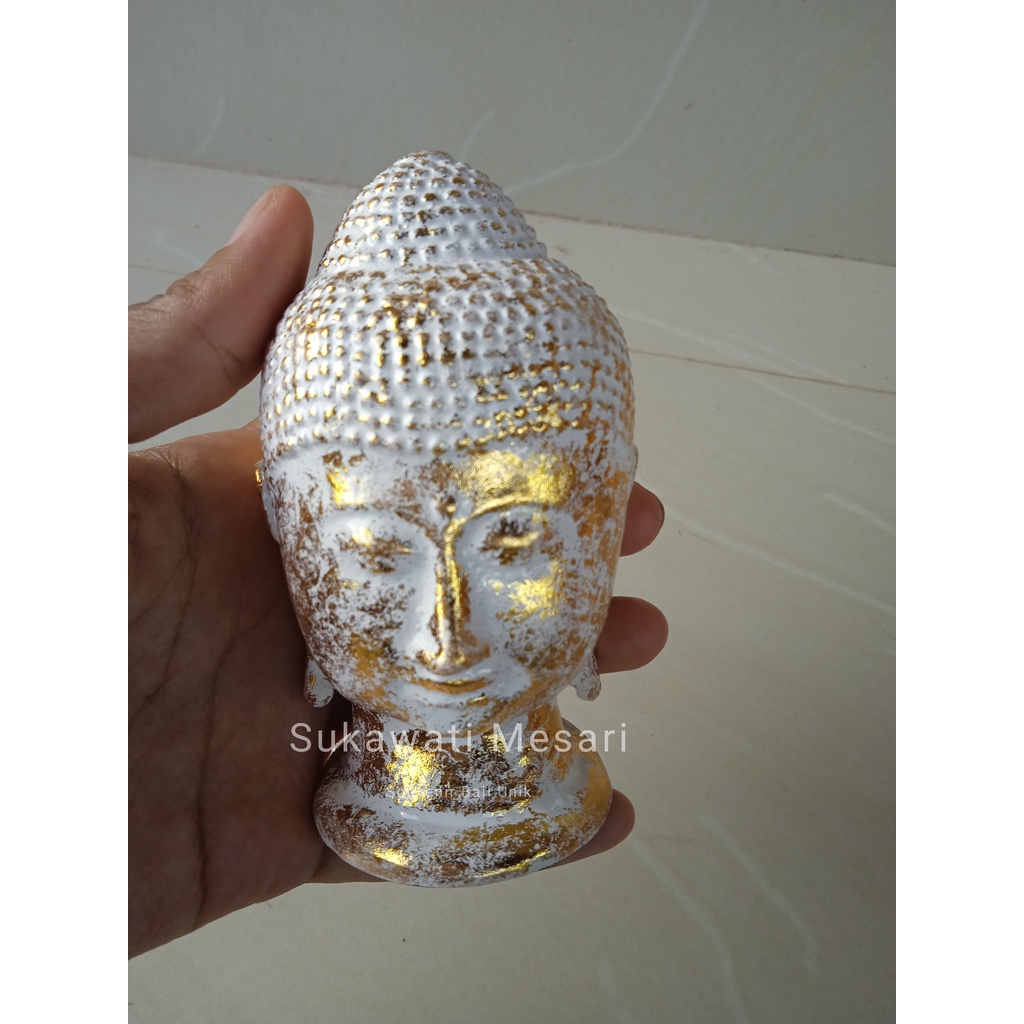 Jual Patung Kepala Budha Mini Cm Bahan Resin Souvenir Bali Unik