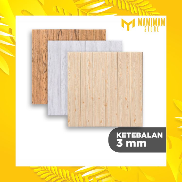 Jual Wallpaper Dinding 3d Motif Kayu Wood Foam 70x70 Tebal 3 5mm