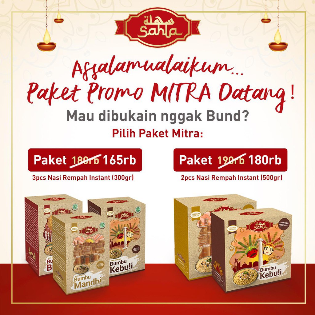 Jual PAKET PROMO MITRA NASI REMPAH INSTANT BIRYANI DAN MANDHI 500GR