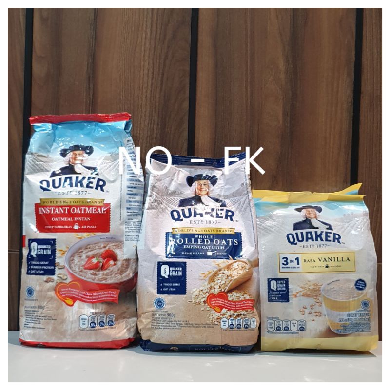 Jual Quaker Oat Oatmeal Quick Cook Instan Rolled Oat Gr Vanilla